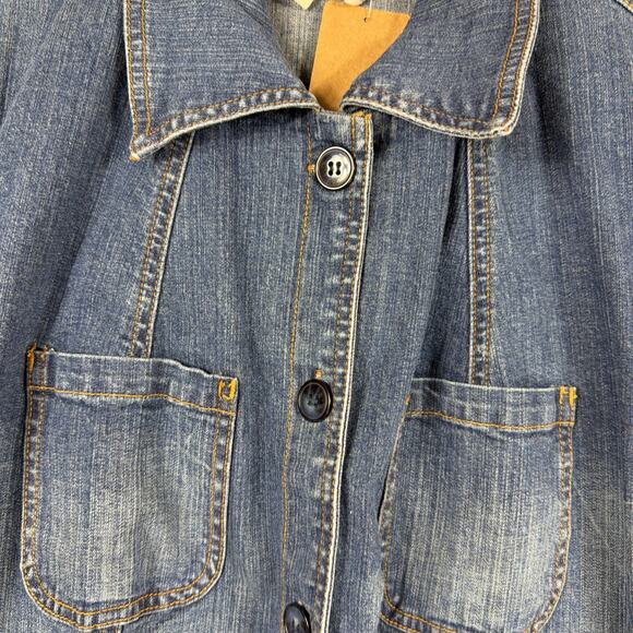 Vintage St. John's Bay Blue Pockets Button Up Denim Jacket #1253 Size 1X - Picture 3 of 5